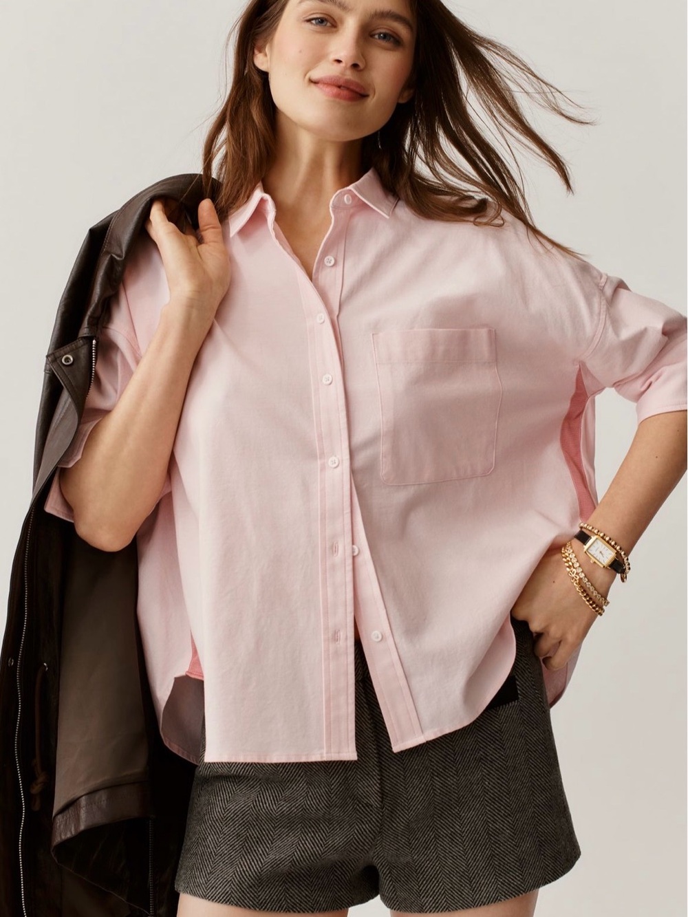 Maeve Mabel Boxy Oxford Shirt